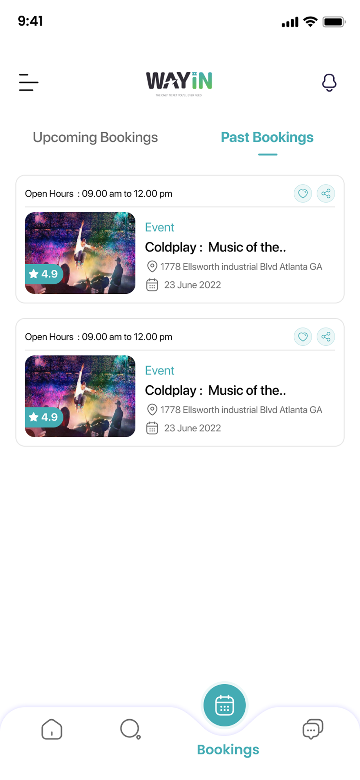 WayIn user app screen 5